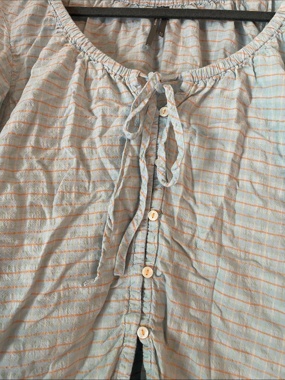 Anthropologie Light Blue Ruffle Capri Pajama Set - Picture 6 of 15